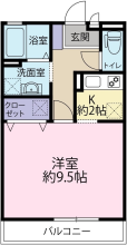 [賃貸物件] フローリッシュB棟 詳細情報-間取り