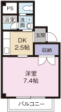 [賃貸物件] エスキス山城 詳細情報-間取り